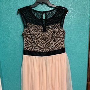 Blush & Black Formal Dress